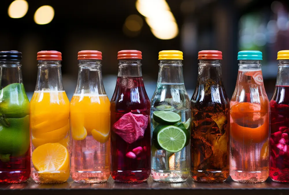 Non-alcoholic beverages including juices and drinks, selected for quality, taste, and consistency to meet diverse market demands.